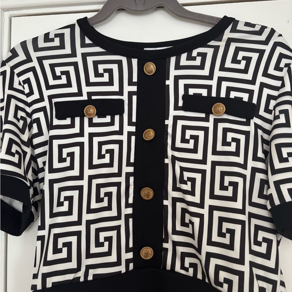 Black & White Geometric Skirt Set - Picture 6 of 10